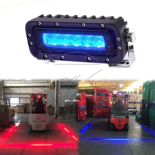 Forklift blue zone warning lights