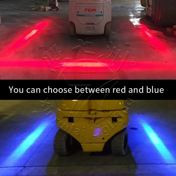 Forklift blue zone warning lights