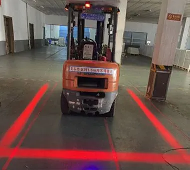 Forklift zone warning lights