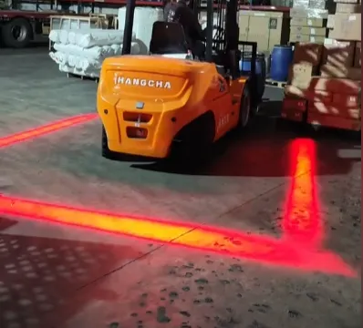 Red zone forklift light