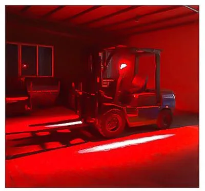 Forklift safety warning light